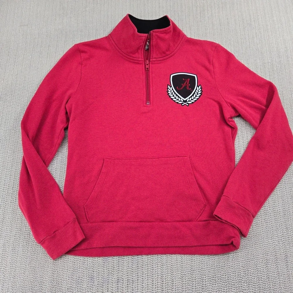 Victorias Secret Pink Alabama Crimson Tide Sweatshirt Womens Extra Small 1/4 Zip